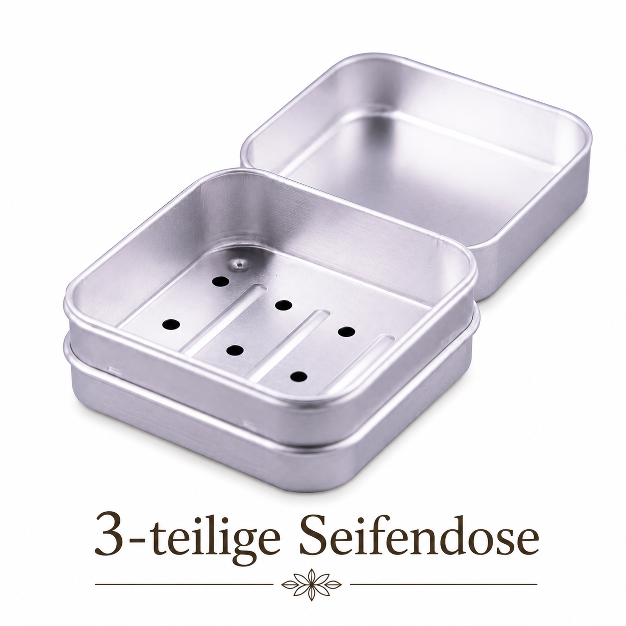 Seifendose Alu mit Abtropfschale