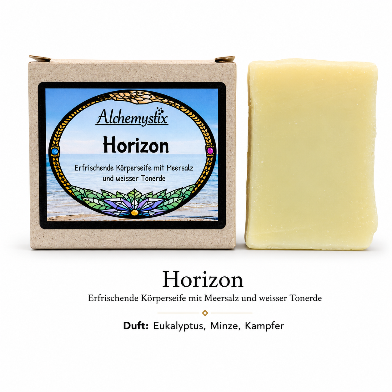 Horizon - Erfrischende Körperseife mit Meersalz und weisser Tonerde
